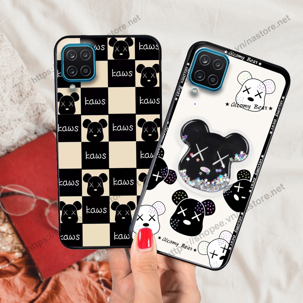 Ốp lưng Samsung A12 / M12 / A22 4G / A22 5G / M32 trái tim họa tiết caro, mikey họa tiết beabrick kaws cute