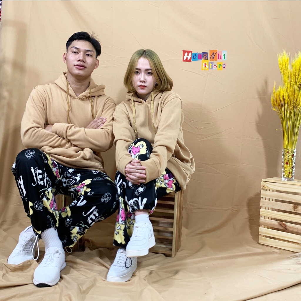 Áo Khoác Hoodie Trơn Ulzzang Unisex Màu Nude Chất Nỉ Bông Cao Cấp Dáng Rộng Nam Nữ - MM