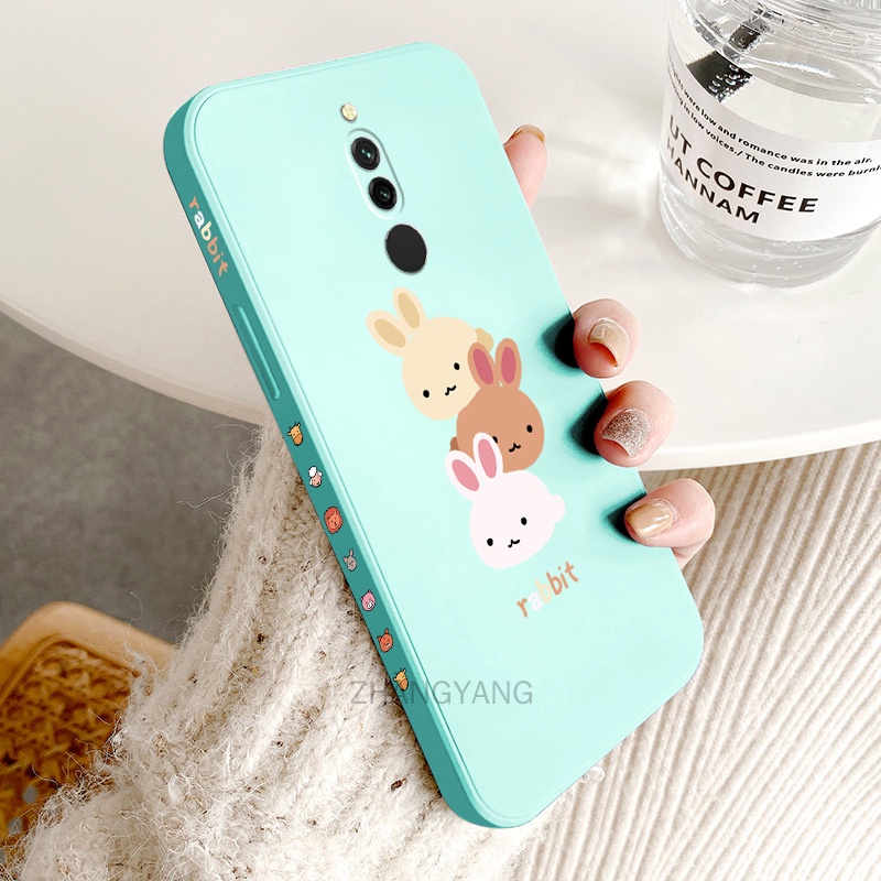 ốp lưng Redmi 8 Redmi 8a Ốp Điện Thoại TPU Silicone Hình Ba Chú Thỏ Đáng Yêu Kèm Dây Đeo Cho Redmi 8 Redmi 8a