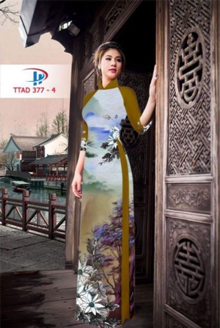 Bộ Vải áo dài in 3D