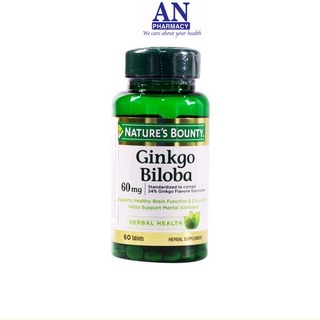 Viên uống bổ não Nature's Bounty Ginkgo Biloba 60mg 60 viên