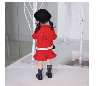 Set váy len cừu cho bé