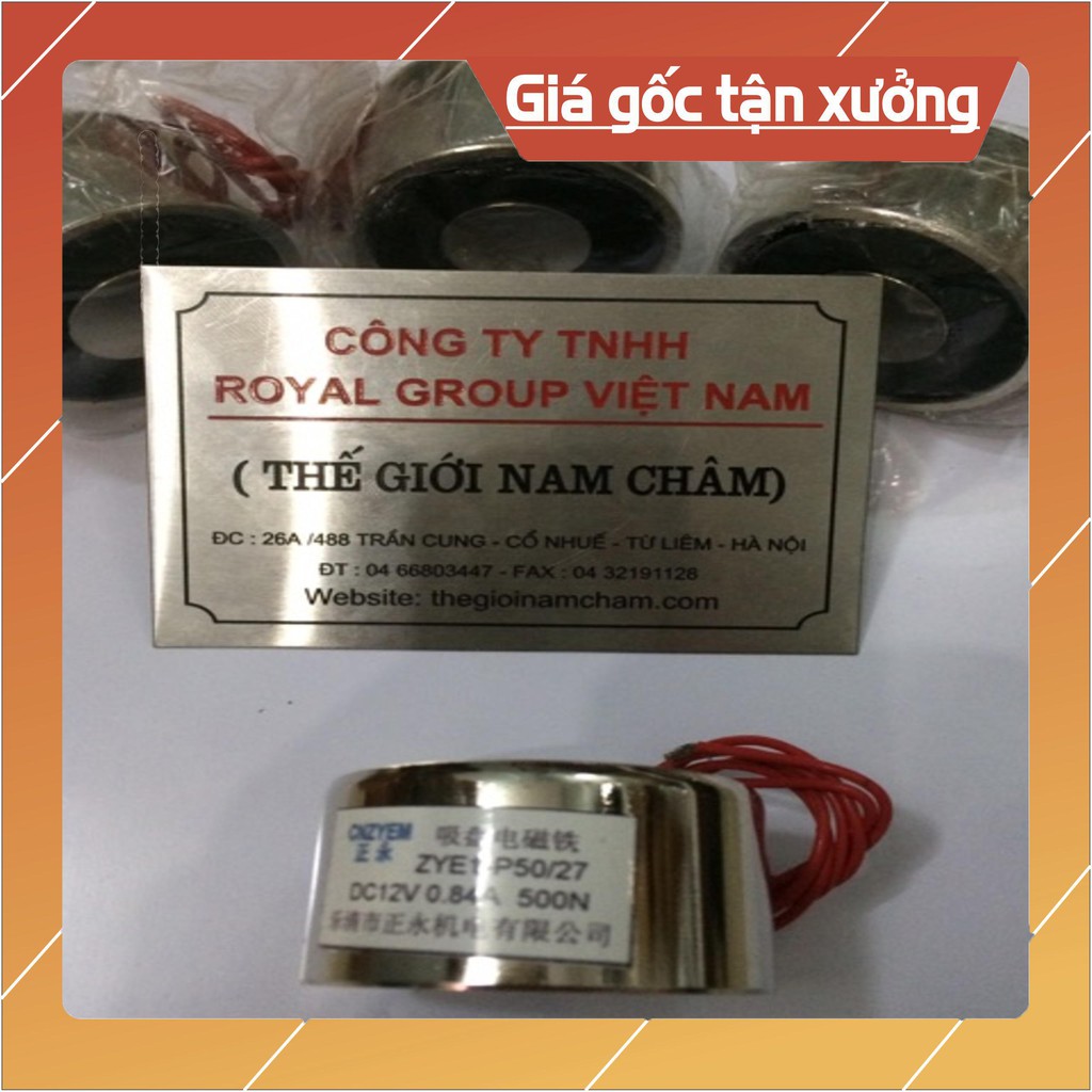[Xả Kho] Nam châm điện 500N 50kg, nam châm điện 12v, 24v