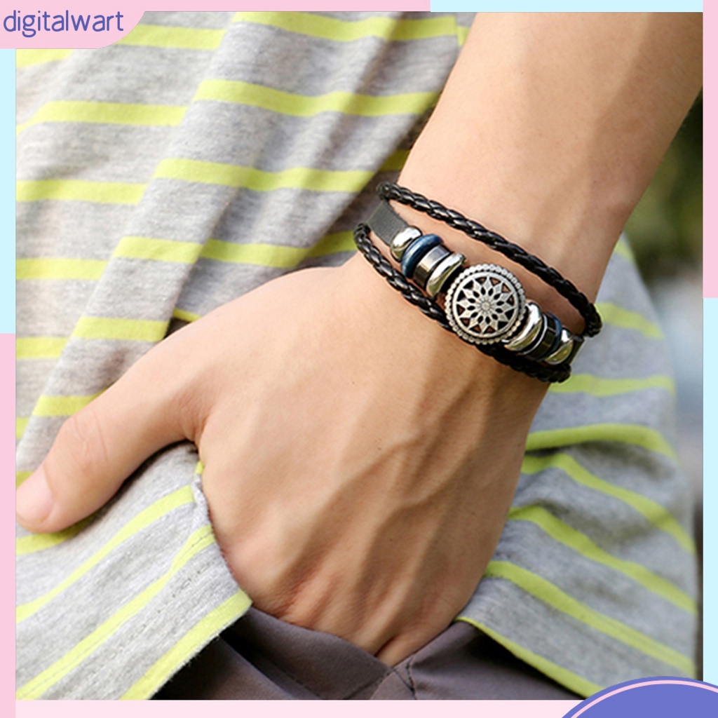 Vòng Đeo Tay Giả Da Nhiều Tầng Phong Cách Cá Tính Dành Cho Cả Nam Và Nữ