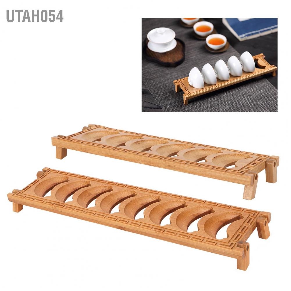 Hàng HOT Giá đỡ tách trà bằng tre【Utah054】