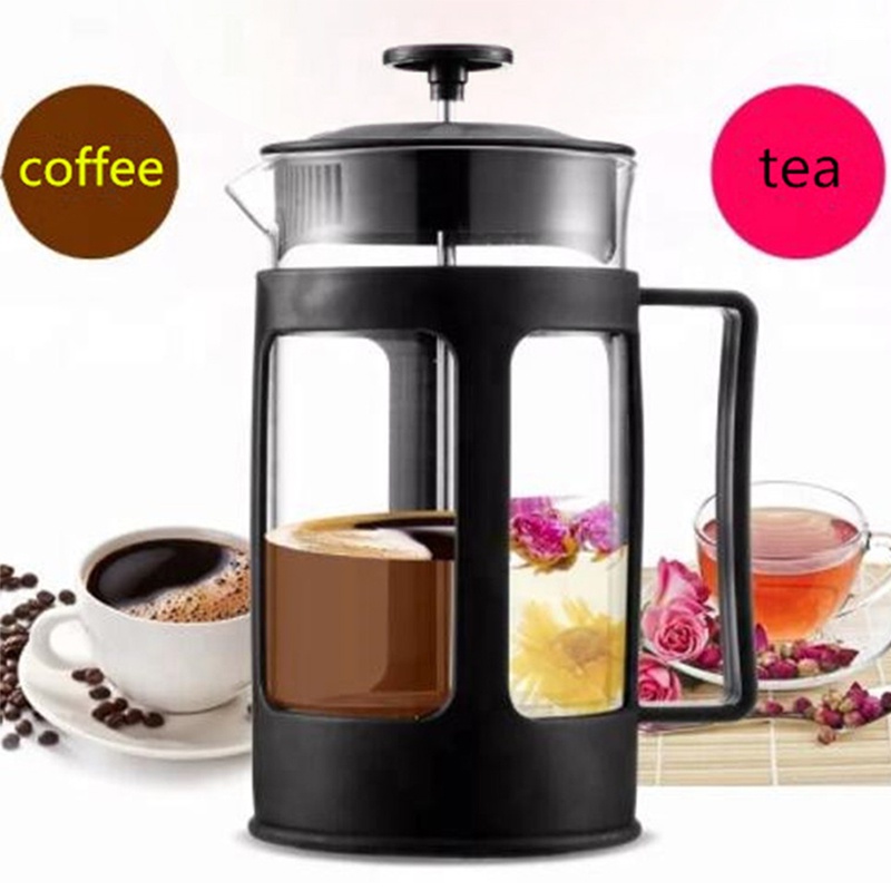 [takejoynew 0609] 600ML Houseware Crumpet Plastic French Press Coffee Pot Coffee Cup With Filter