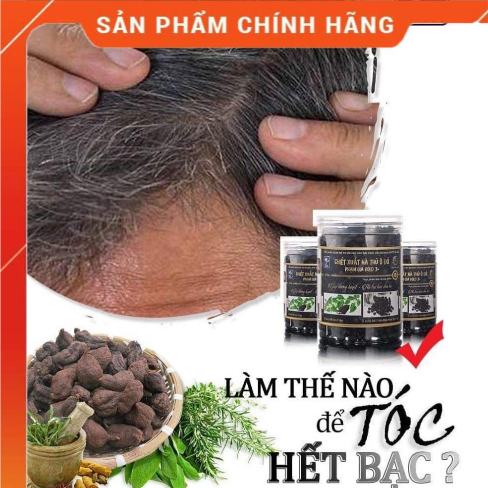 Viên Hà Thủ Ô Mật Ong Gold 3+ PHẠM GIA Hết Rụng Tóc, Bạc Tóc, Làm Đen Tóc Bổ Máu Và Tăng Cường Sinh Lực,Hộp Lớn 554g