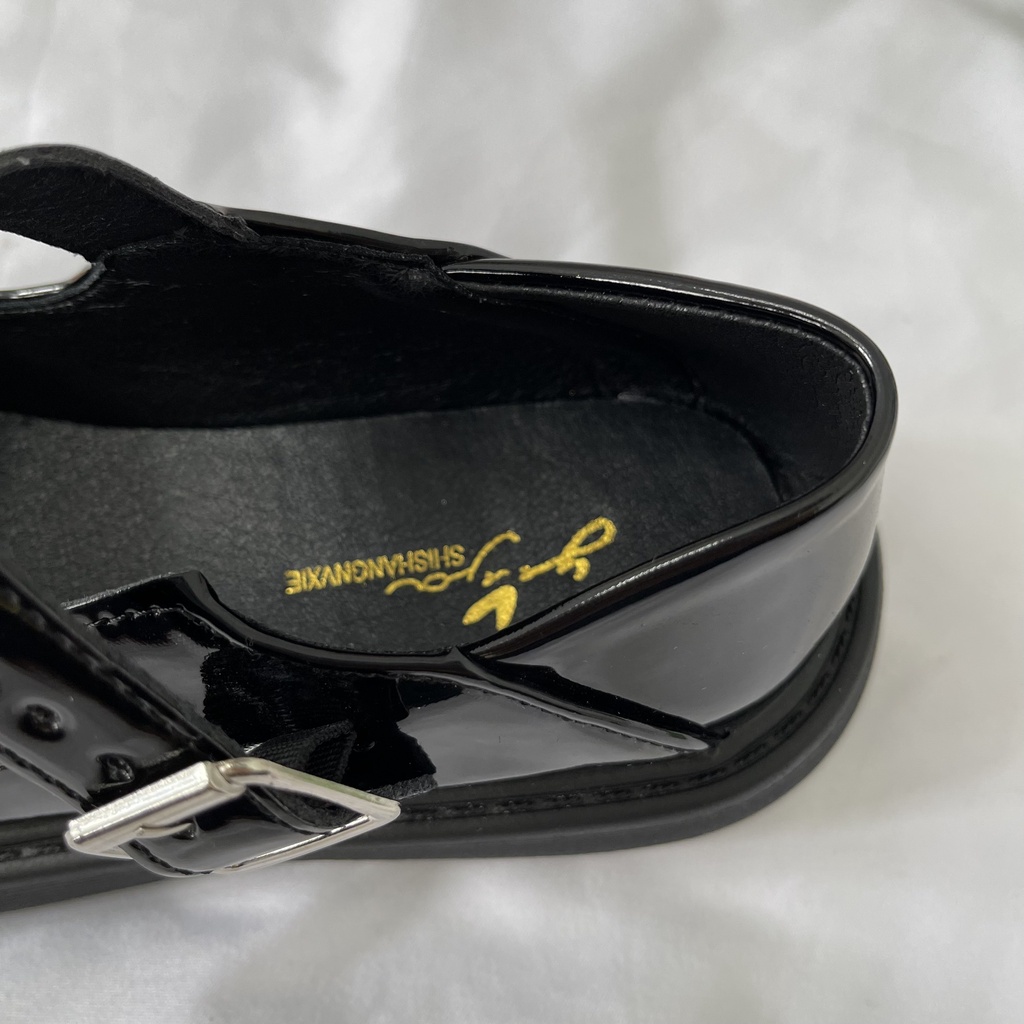 Giày búp bê Pong Shoes phong cách Ulzzangs màu đen be  FULL HỘP Mã 1322