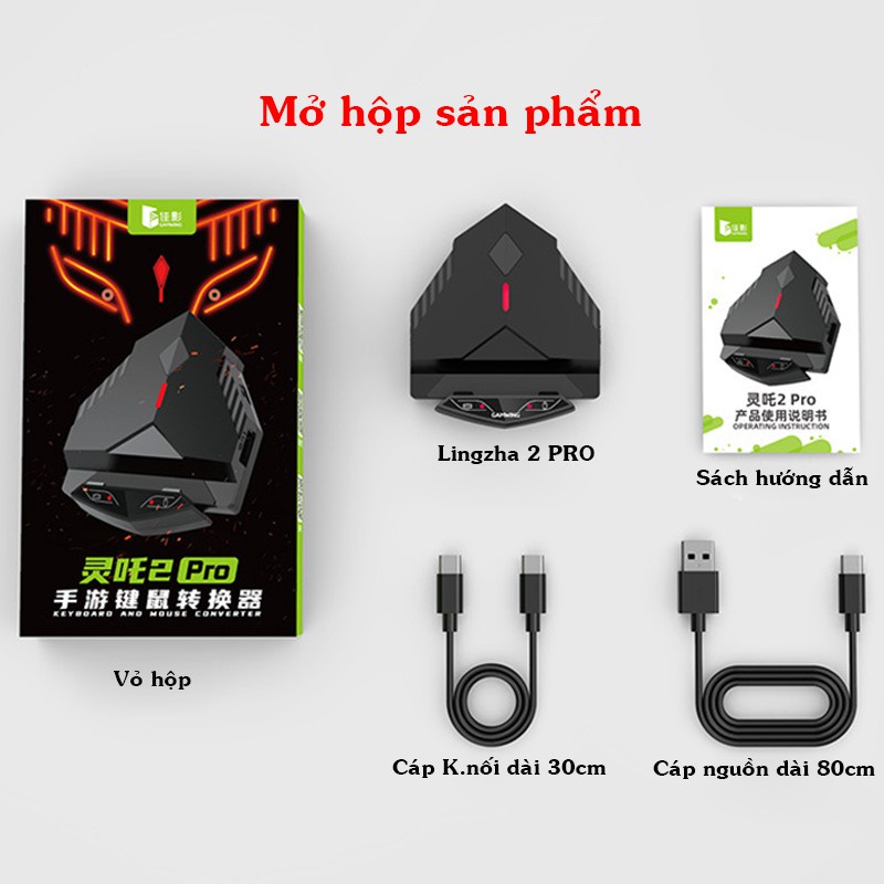 Bộ Chuyển Đổi Chơi Game Thông Minh Lingzha Rezar 2 - LingZha 2 Pro chơi game FPS PUBG Mobile, COD, Firefire -dc4572