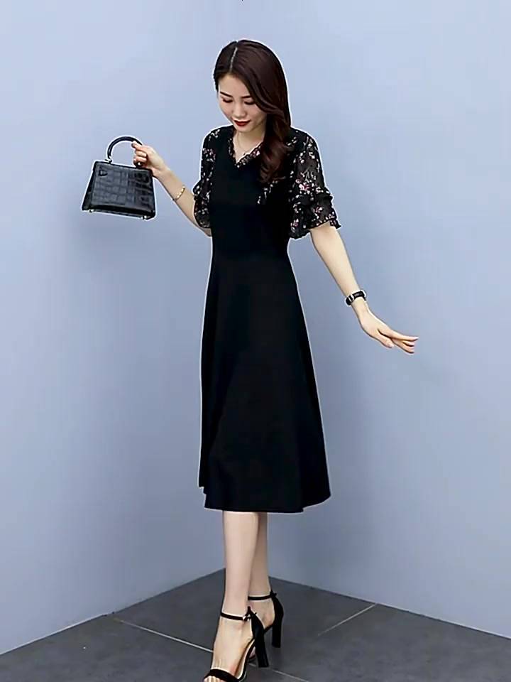 Đầm trung niên sang trọng cho mẹ bigsize thiết kế dáng xòe cao cấp dự tiệc K03 - WB WOMAN & BEAUTY | BigBuy360 - bigbuy360.vn