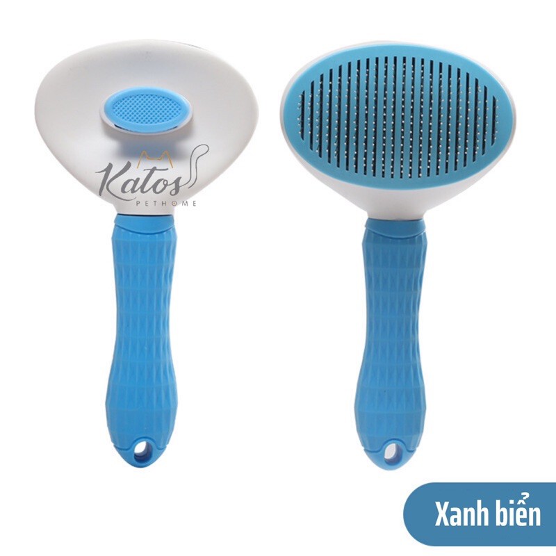 [Mã PET50K giảm Giảm 10% - Tối đa 50K đơn từ 250K] Lược vuông lớn chải lông massage (có nút đẩy lông) cho thú cưng