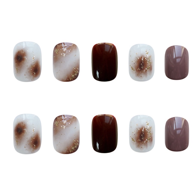 Set 24 móng giả N321 dáng móng ngắn ( Tặng kèm keo và dũa )