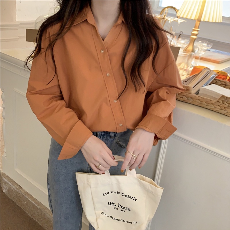 Áo Sơ Mi Dài Tay Phong Cách Pháp Thời Trang Mùa Thu Mới Cho Nữ