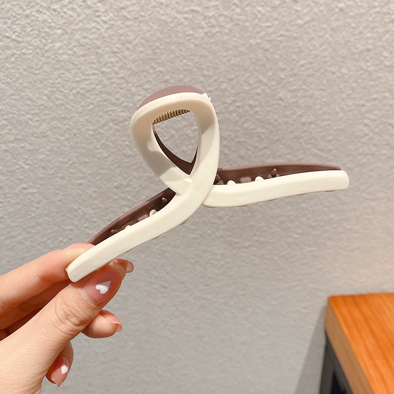 Kẹp Tóc Càng Cua Bằng Acrylic Hai Màu Sắc