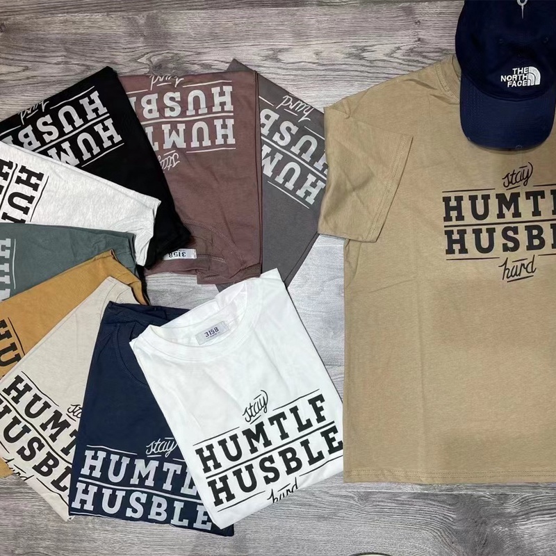 Áo thun 3158 tay lỡ form rộng phông nam nữ in chữ chất cotton khô hàng Quảng Chẩu ANDOSA AT07