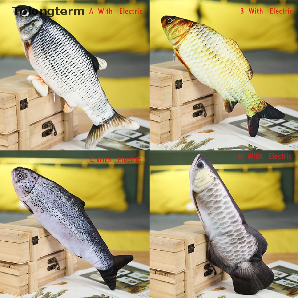 Đồ Chơi Hình Cá Điện Tử Sạc USB Vui Nhộn Cho Mèo Cưng