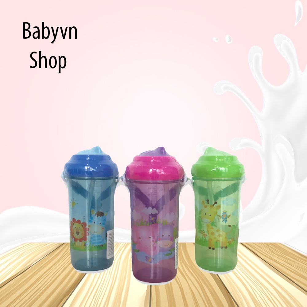 Bình nước có dây deo cho bé 420ML HC419 - RABBIT - HACO BABY - BABY VN