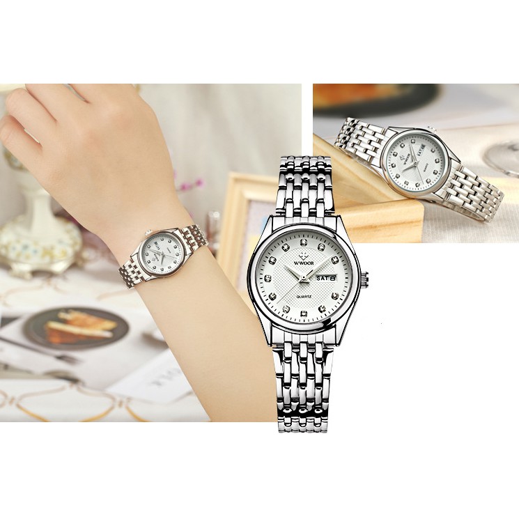 Đồng Hồ Nữ WWOOR 8824 DâY Kim Loại Không Gỉ Độ Dày Chỉ 1CM | BigBuy360 - bigbuy360.vn