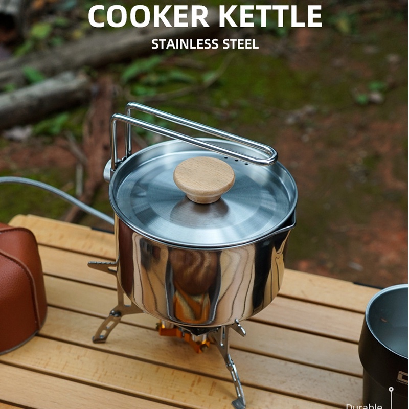 Ấm Đun Nước Đa Năng Bằng Thép Không Gỉ 304 Có Thể Gấp Gọn Tiện Lợi