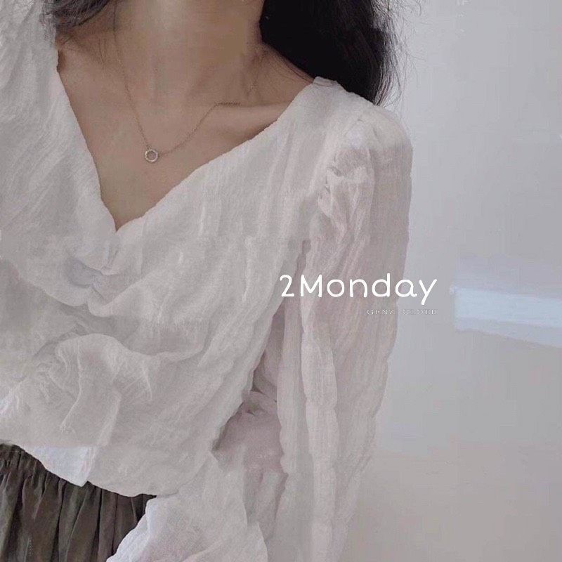 [Ảnh thật/Video] Set đồ xinh áo nhún bèo và quần short bo gấu bèo