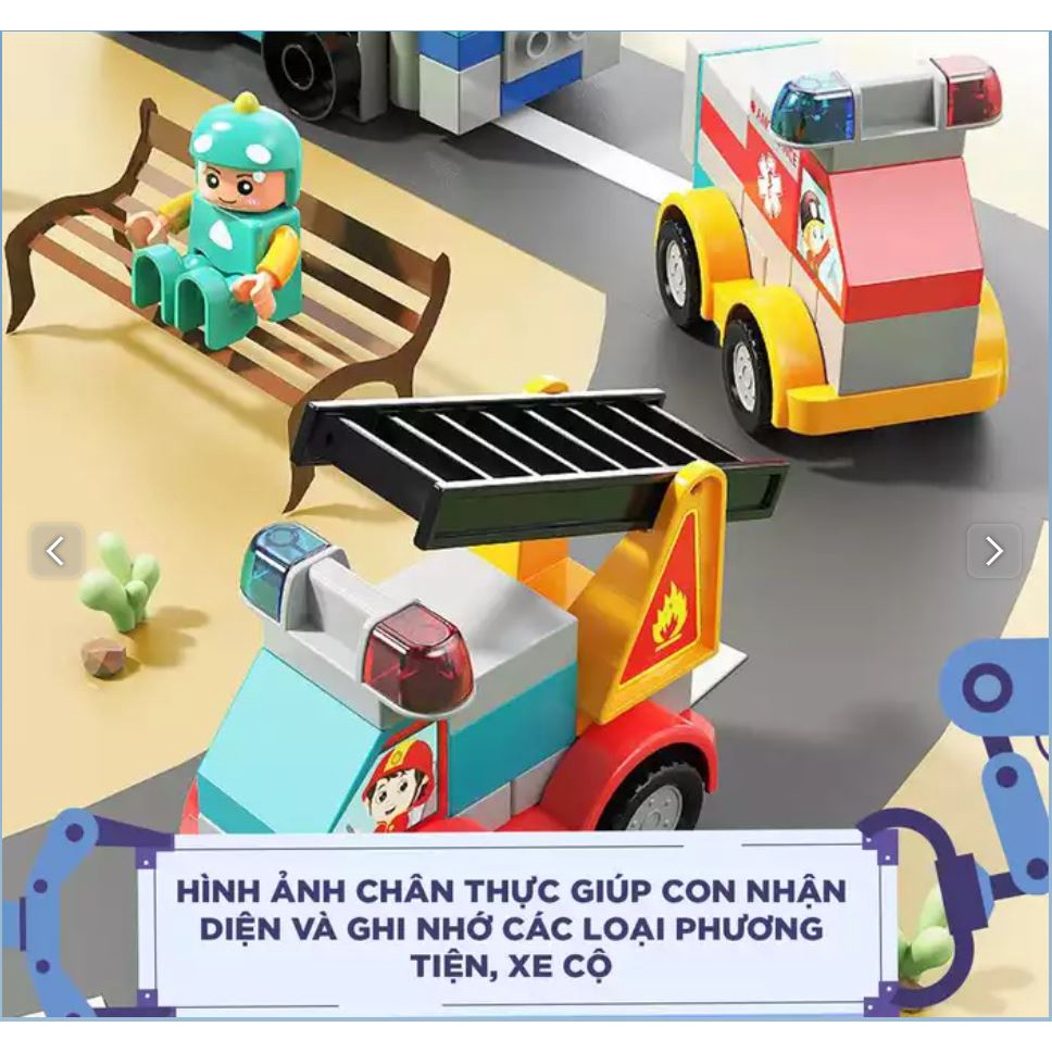 Lego Duplo 195 chi tiết lắp ghép người máy biến hình, ô tô, máy bay. Giúp bé rèn luyện tư duy và trí thông minh ơi