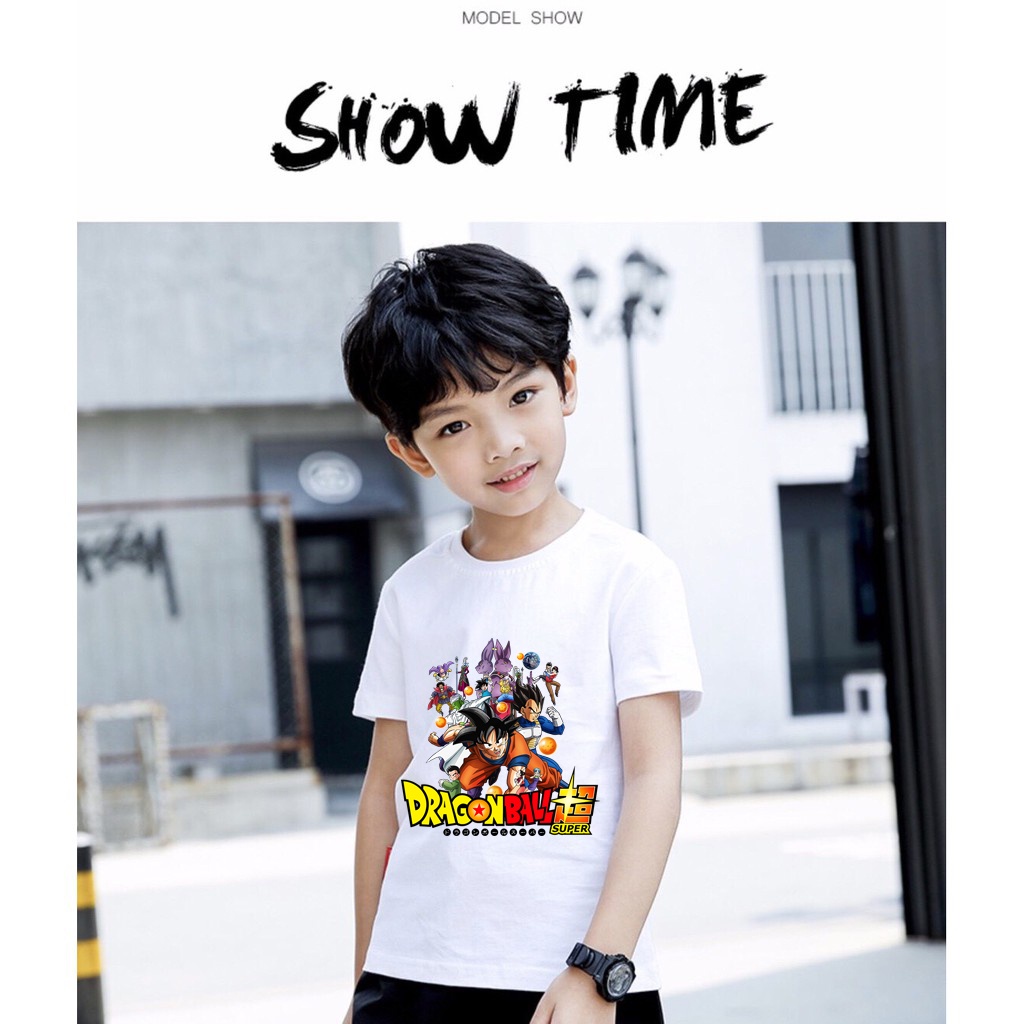 Áo thun bé trai songoku dragonball 7 viên ngọc rồng bé trai nhân vật anime dễ thương GK154 cotton co giãn thoải mái