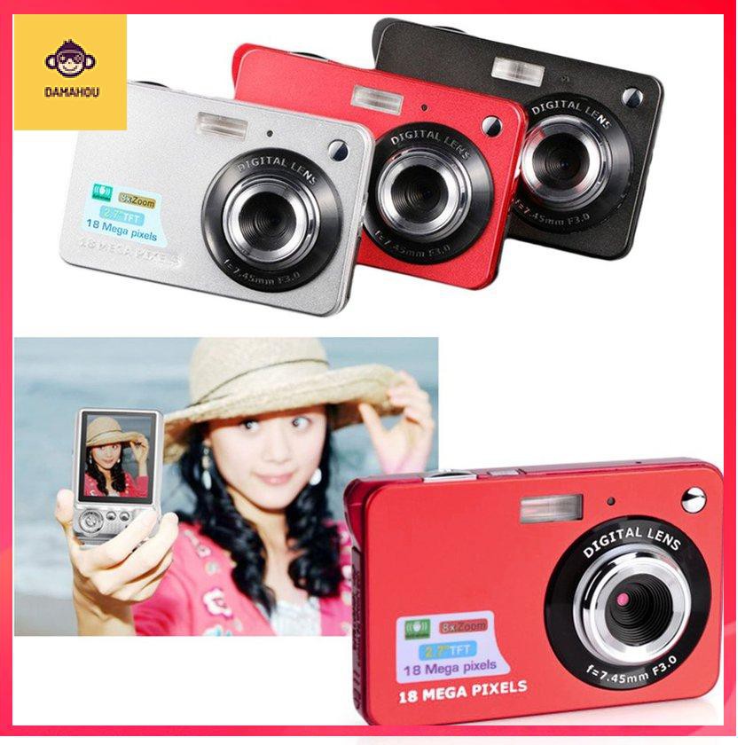 Màn hình LCD TFT 2,7 inch 18MP 720P Zoom 8x HD chống rung Máy ảnh kỹ thuật số chống rung