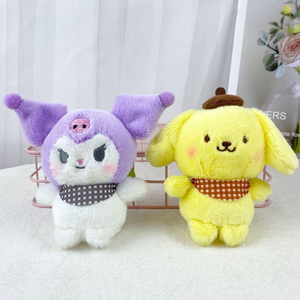 Búp Bê Nhồi Bông Hình Kuromi KT Kích Thước 12cm Trang Trí Balo Cho Bé