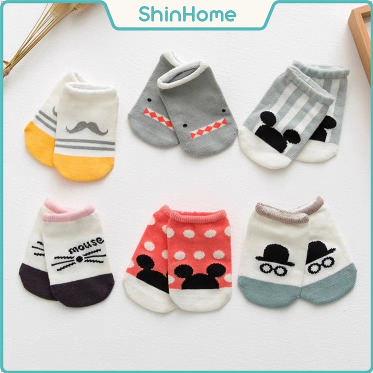 Tất hình thú chống trượt hoạt hình đáng yêu cho bé 0-3 tuổi