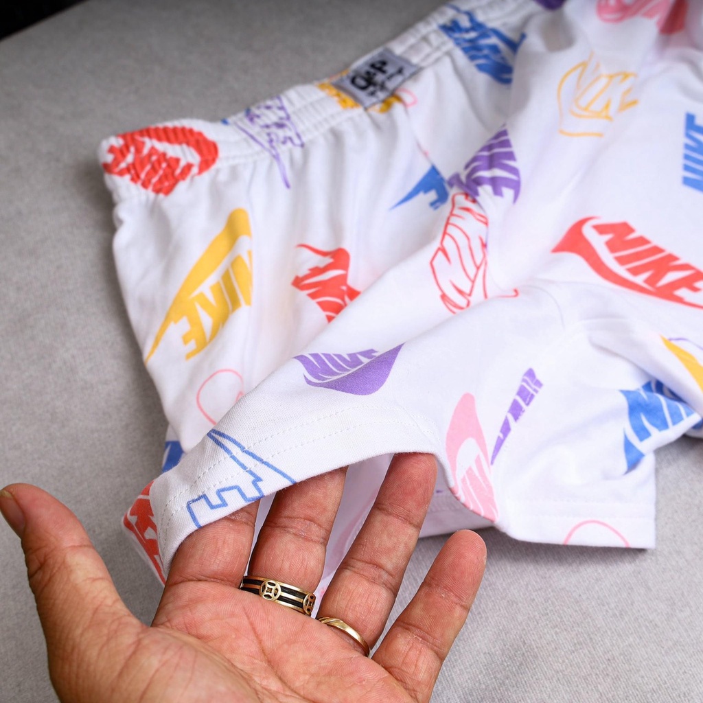 Quần đùi nam thun cotton, quần ngủ nam họa tiết 40-->90kg