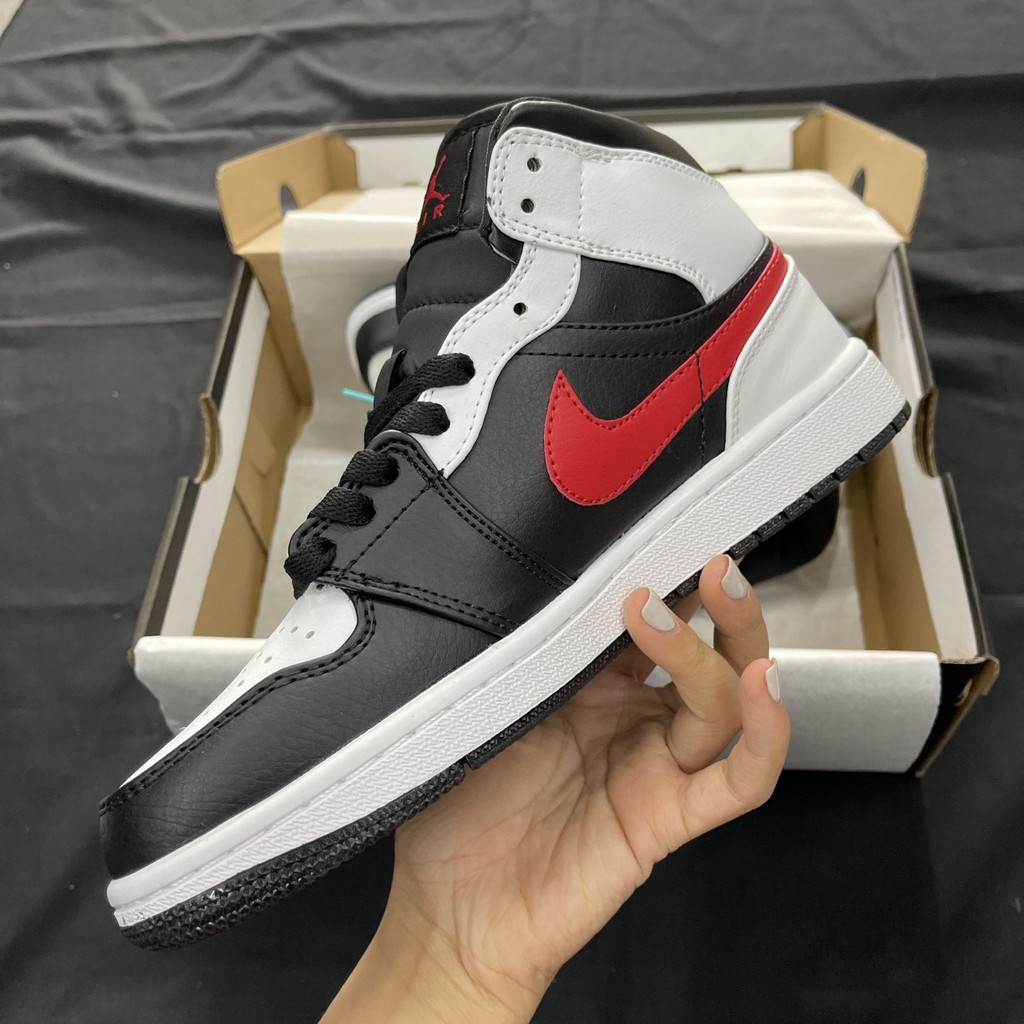 Giày Jordan 1 Mid Black Chile Red | BigBuy360 - bigbuy360.vn