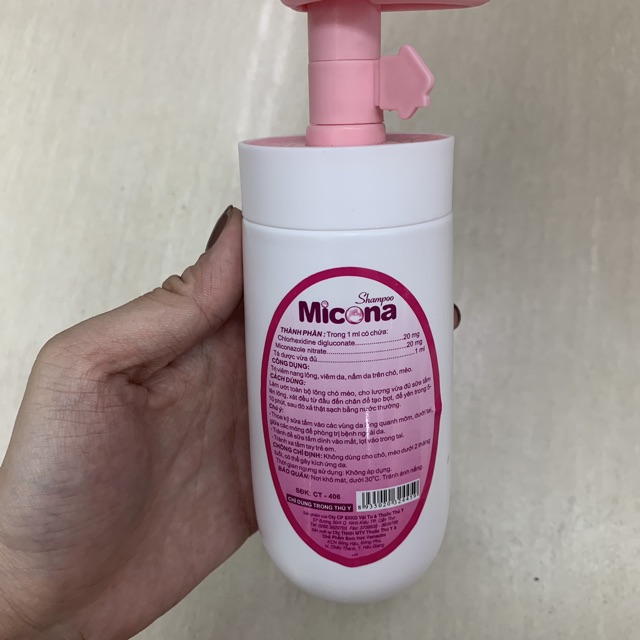 Sữa Tắm Đặc Trị Viêm Nang Lông Viêm Da Nấm Da Cho Chó Mèo Micona Vemedim 200ml