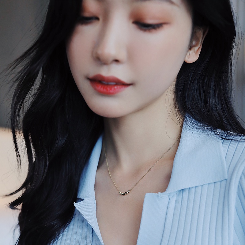Thời Trang vòng cổ Đính Hạt Tròn Nhỏ Phong Cách Hàn Quốc