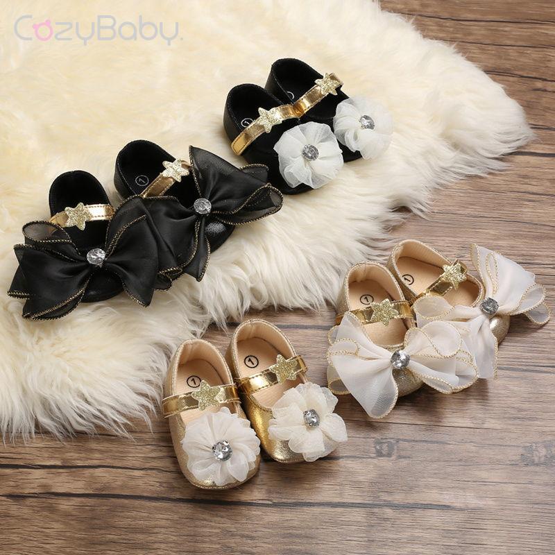 Giày Búp Bê Đính Nơ Thời Trang Xuân Hè Cho Bé Gái 0-1 Tuổi