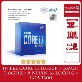 CPU Intel Core i7-10700K 3.8GHz up to 5.1GHz, 16MB