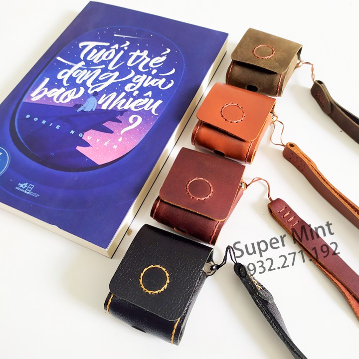 Túi da - ví da đựng tai nghe Airpods