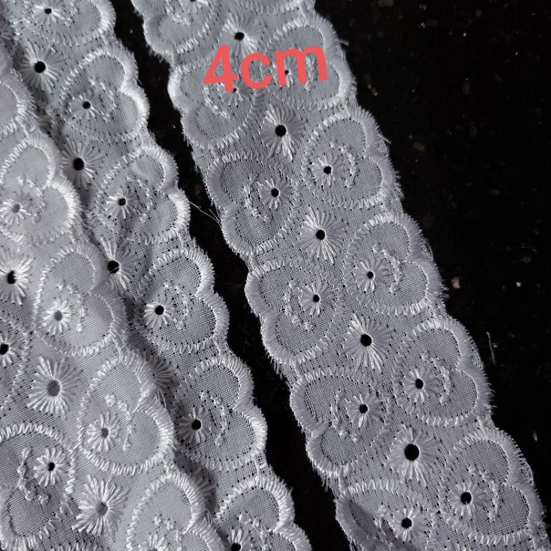 Ren thô boi , màu trắng ,size 4cm.(2 mét )