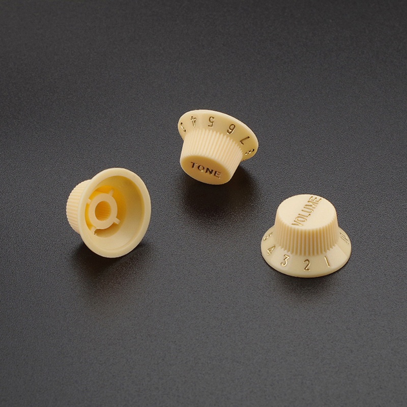 Bộ 3 Nút Chỉnh Âm Lượng Bằng Plas-tic 3 Màu Chuyên Dụng Dành Cho Đàn Guitar Điện