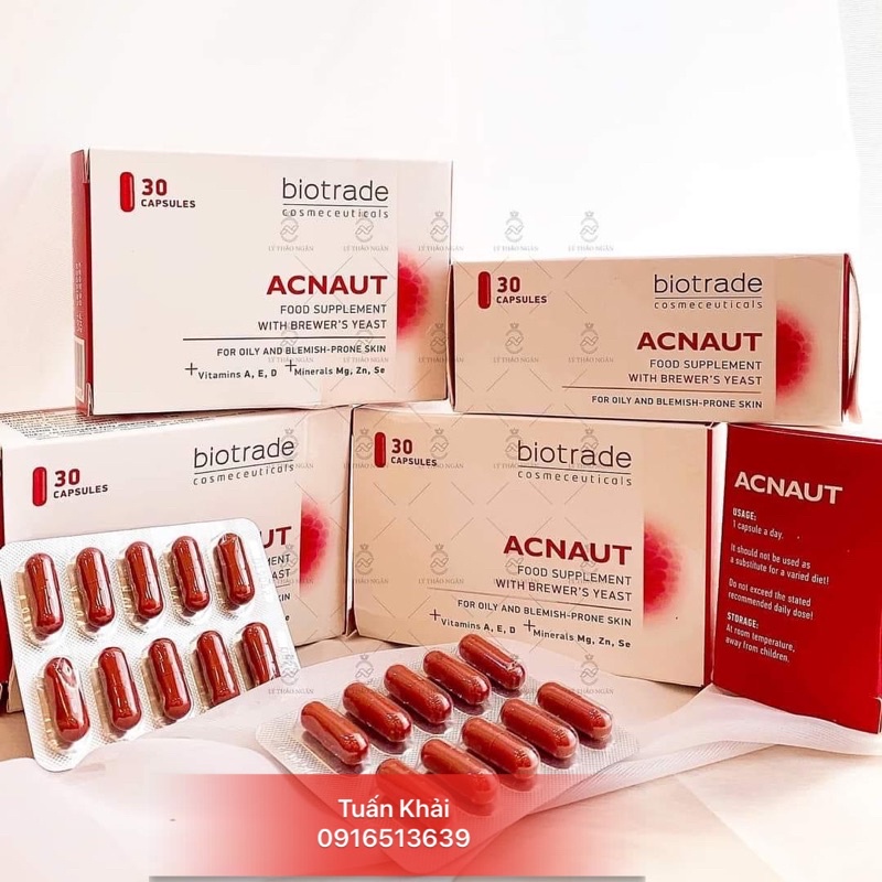 Biotrade Viên uống giảm mụn Acnaut Food Supplement 30 viên