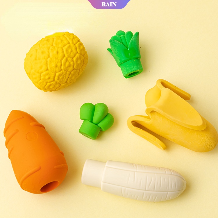 1 / 3 Túi Gôm Tẩy Hình Quả Chuối / Cà Rốt Dễ Thương