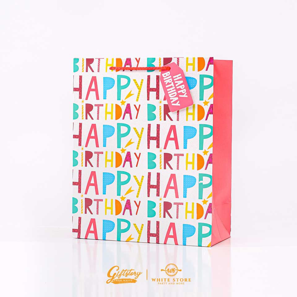 Túi Giấy Nhũ Kim Tuyến Cao Cấp HAPPY BIRTHDAY - Đựng quà tặng sang chảnh chất lượng cao cấp chỉ có tại WhiteStore.vn | BigBuy360 - bigbuy360.vn