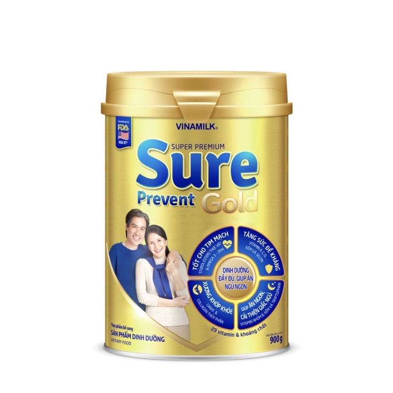 Sữa Bột Vinamilk Sure Prevent Gold Hộp 900g
