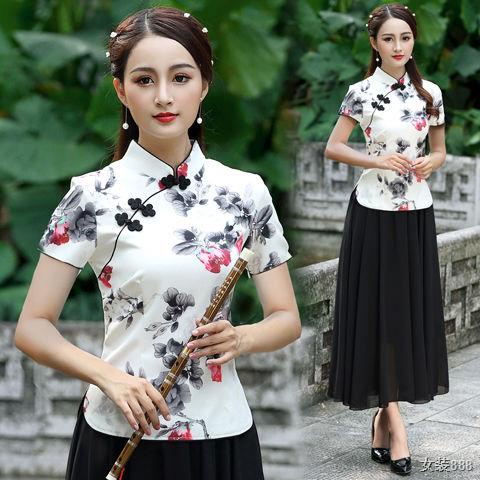 Các mẫu mùa xuân, hè và thu, kiểu Hanfu cải tiến theo phong cách cổ điển của Trung Quốc, áo khoác sườn xám cỡ l