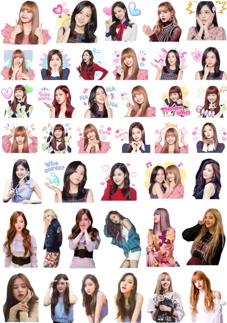 20 Sticker BLACKPINK sticker kpop BLACKPINK có đề can bóc dán