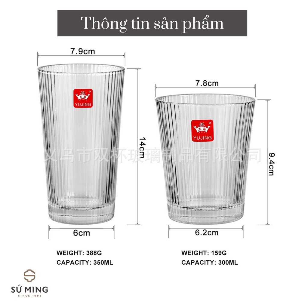 Cốc Thuỷ Tinh [ Vân Sọc], Độc Đáo, Ly Thuỷ Tinh Cá Tính, Đẳng Cấp