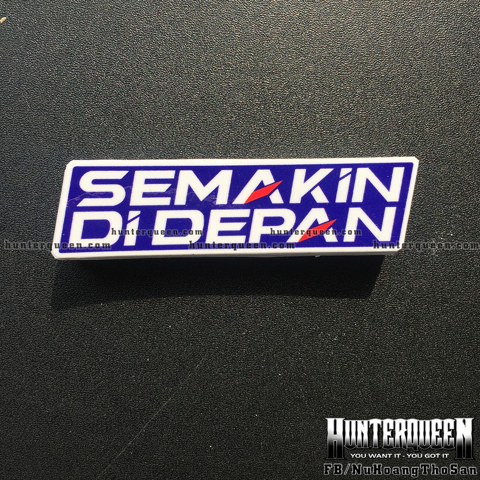 Cặp tem Semakin Di depan [8.4x2.2cm]. Decal sticker logo dán xe cao cấp chống nước