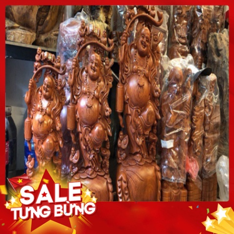 Tượng Phật Di Lặc Ngũ Phúc Gỗ Hương Cao 70