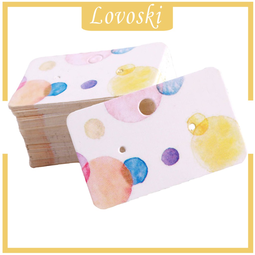 Bộ 100 Thẻ Treo Trưng Bày Bông Tai Kích Thước 5.0x3.0cm