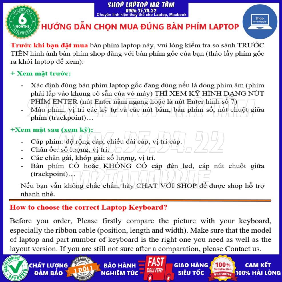 (KEYBOARD) BÀN PHÍM LAPTOP DELL 7537 (US) dùng cho Inspiron 15 7000, 7535 7537