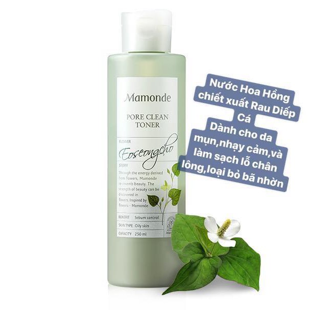 Nước Hoa Hồng 💝FREESHIP💝 Toner Mamonde Làm Sạch - Nước Cân Bằng Cung Cấp Độ Ẩm - Dùng Cho Mọi Loại Da SP20